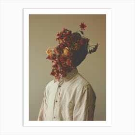 Flowers On The Head 1 Art Print