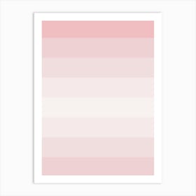 Pink And White Stripes Art Print