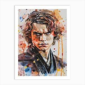 Anakin Skywalker From Star Wars Watercolor Art Print