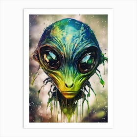 Alien Head Art Print