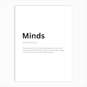 Minds Definition Meaning Art Print