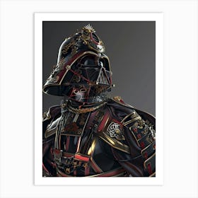 Darth Vader As A Vintagepunk Samurai 03 Art Print