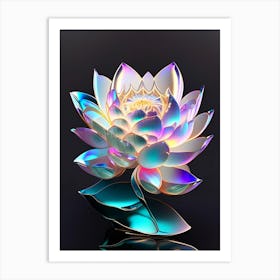 Lotus Flower Bouquet Holographic 1 Art Print