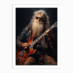 Rock Santa Claus Art Print