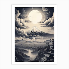 Icon of Japan: Mount Fuji's Silhouette Art Print