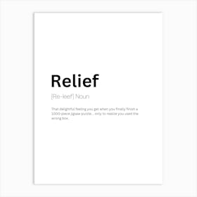 Relief Definition Meaning Poster