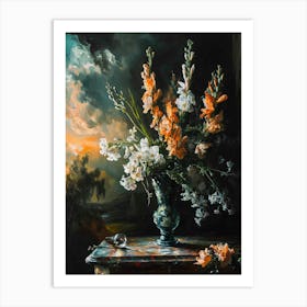 Baroque Floral Still Life Snapdragon 3 Art Print