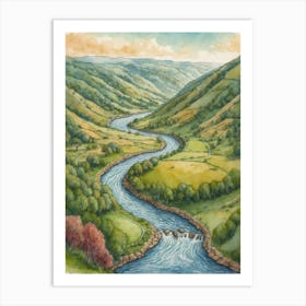 River Valley 1 Art Print