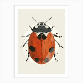 Charming Nursery Kids Animals Ladybug 1 Art Print