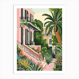 Garden District Storybook Illustration 1 Art Print