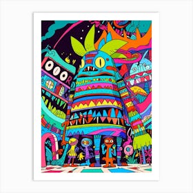 Psychedelic Monster 1 Art Print