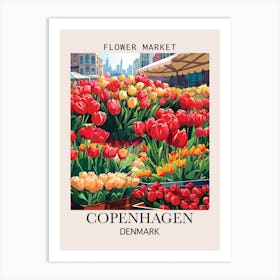 Copenhagen Flower Market Art Print