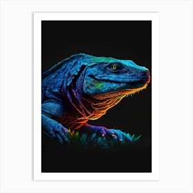 Iguana Light Portrait Art Print