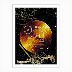 NASA Voyager 1 Golden Record — Space poster, science print 1 Art Print