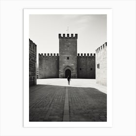 Avila, Spain, Black And White Analogue Photography 3 Art Print