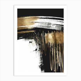 Gold And Black Canvas Print 45 Art Print