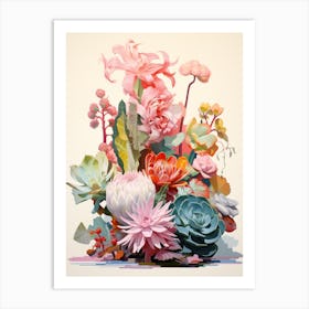 Cactus And Flora 2 Art Print