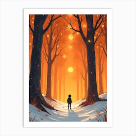 Boy In The Forest Art Print