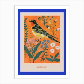 Spring Birds Poster Swallow 5 Art Print