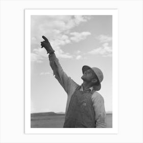 Untitled Photo, Possibly Related To Mormon Farmer Working On Fsa (Farm Security Administration) Cooperative Art Print