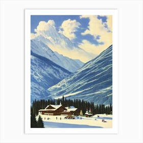 Kranjska Gora, Slovenia Ski Resort Vintage Landscape 1 Skiing Poster Art Print