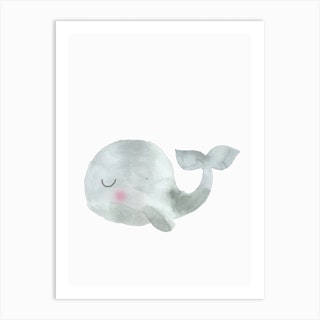 Nursery Baby Whale Art Print