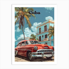 Cuba Gran Car Travel Art Art Print