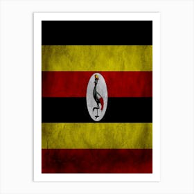 Uganda Flag Texture Art Print