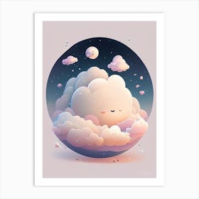 Oort Cloud Kawaii Kids Space Art Print