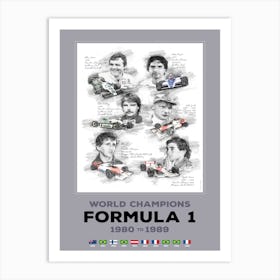 World Champions 1980 - 1989 Art Print