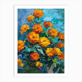 Zinnias 14 Art Print