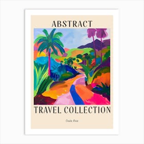 Abstract Travel Collection Poster Costa Rica 3 Art Print