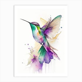 Berylline Hummingbird Cute Neon 1 Art Print
