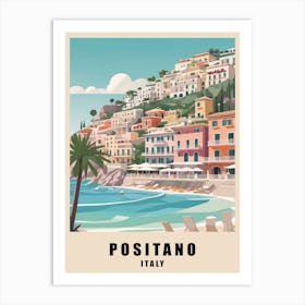Summer In Positano Low Poly (8) Art Print
