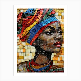 Mosaic Of African Woman Art Print