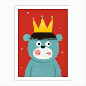 Little Gorilla 2 Wearing A Crown Art Print