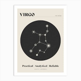 Astrology Constellation - Virgo Art Print