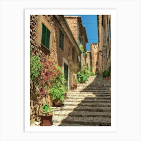 Fornalutx Mallorca Stairs In The Old Town Art Print