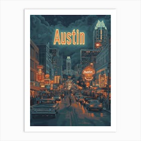 Aihrgdesign A Classic 1960s Travel Poster For Austin Showcasi 97475835 0bc5 41bd B91e F75235896daa 3 Art Print