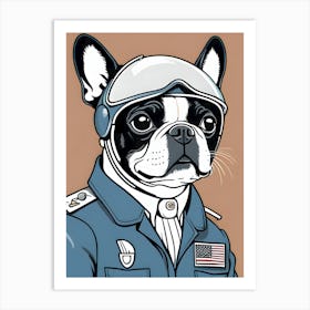 Boston Terrier-Reimagined 86 Art Print