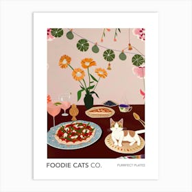 Foodie Cats Co Cat And Pizza 1 Art Print