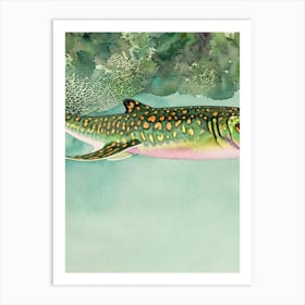 Leopard Shark Storybook Watercolour Art Print