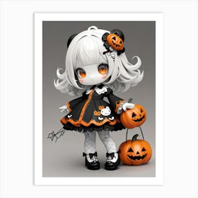 Hello Kitty Halloween Doll Art Print