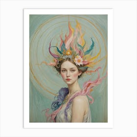 Rainbow Flame Art Print