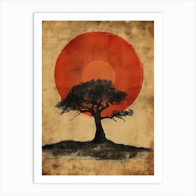 Tree In The Sun Art Print