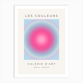 Les Couleurs | 08 - Gradient Pink And Blue Aura Art Print