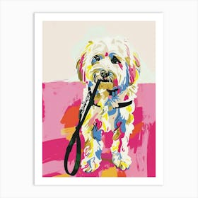 Dog With Leash Art Print