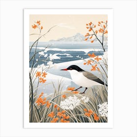 Winter Bird Painting Common Tern 1 Art Print