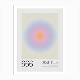 Angel Number 666 Gratitude Art Print