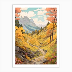 Annapurna Circuit Nepal 1 Hike Illustration Art Print